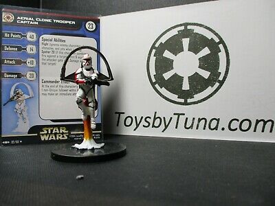 Star Wars Miniatures Aerial Clone Trooper Captain Strike W/ Card Mini Rpg Legion