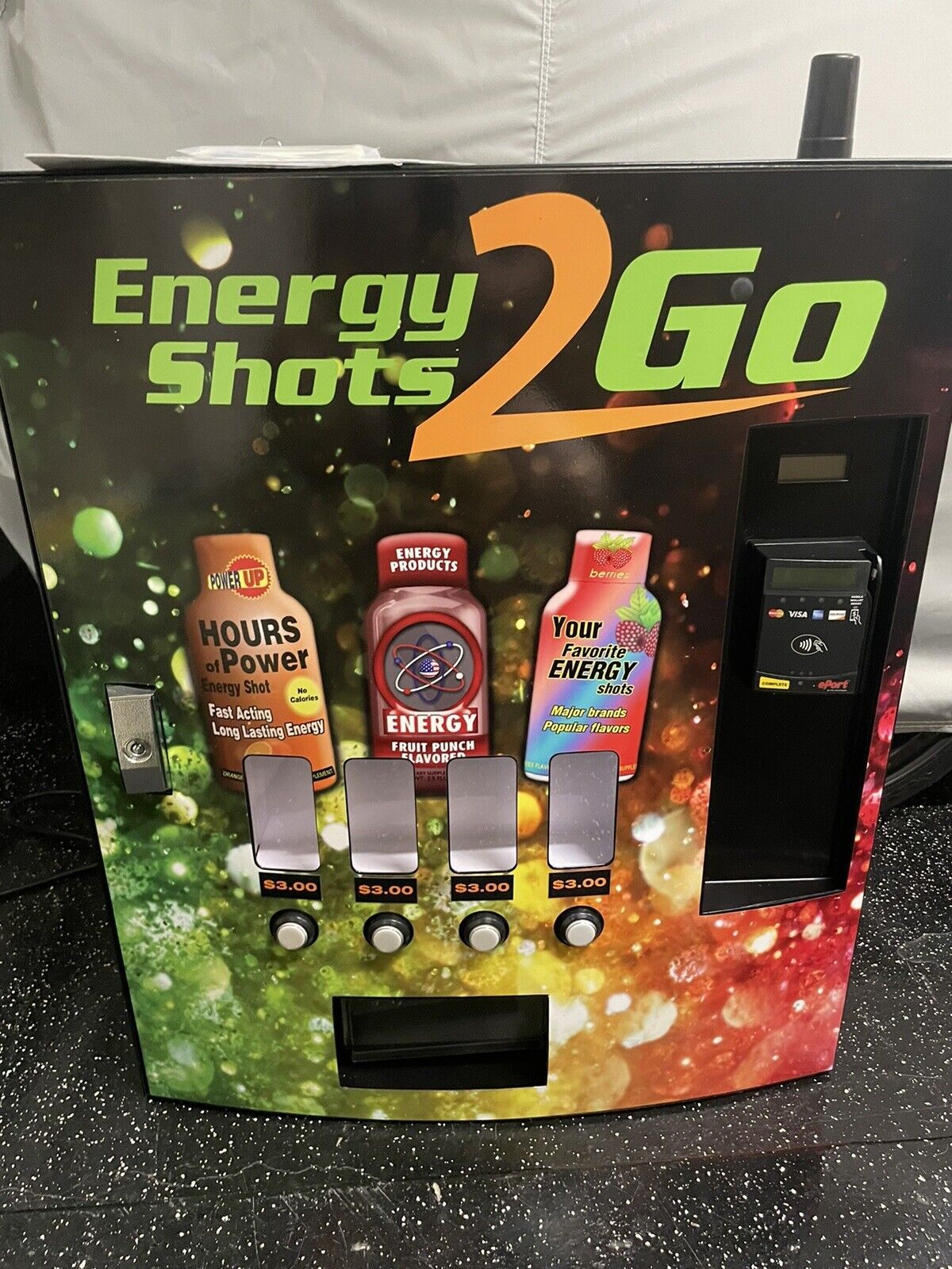 Energy 2 Go Shots Vending Machine (2017 Seaga)
