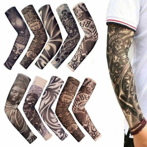 10 Pcs Tattoo Cooling Arm Sleeves Cover Basketball Golf Sport Uv Sun Protection