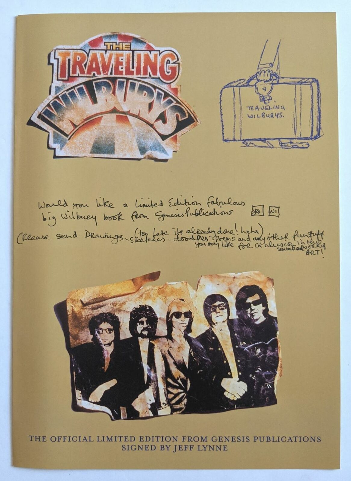 Travelling Wilburys Genesis Publications Brochure Jeff Lynne Bob Dylan Tom Petty