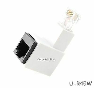 Cablesonline Rj45 Cat5e/cat6 Male/female Right Angle Adapter